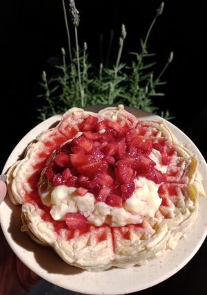 Una foto de 🧇Waffles dulces de avena