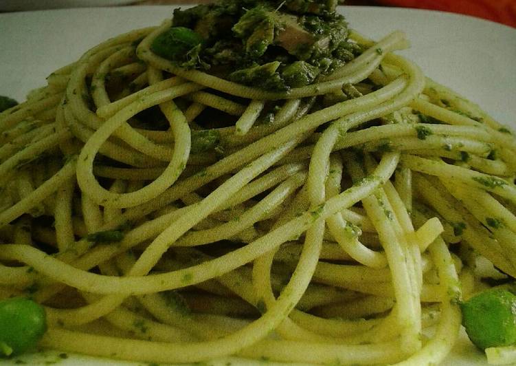 Resep spaghetti Spinach Tuna Lezat