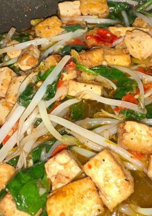 Foto resep Taoge bayam tumis terasi