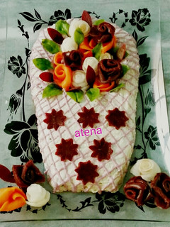 عکسی از دستور تزئین سالاد الویه آتنا