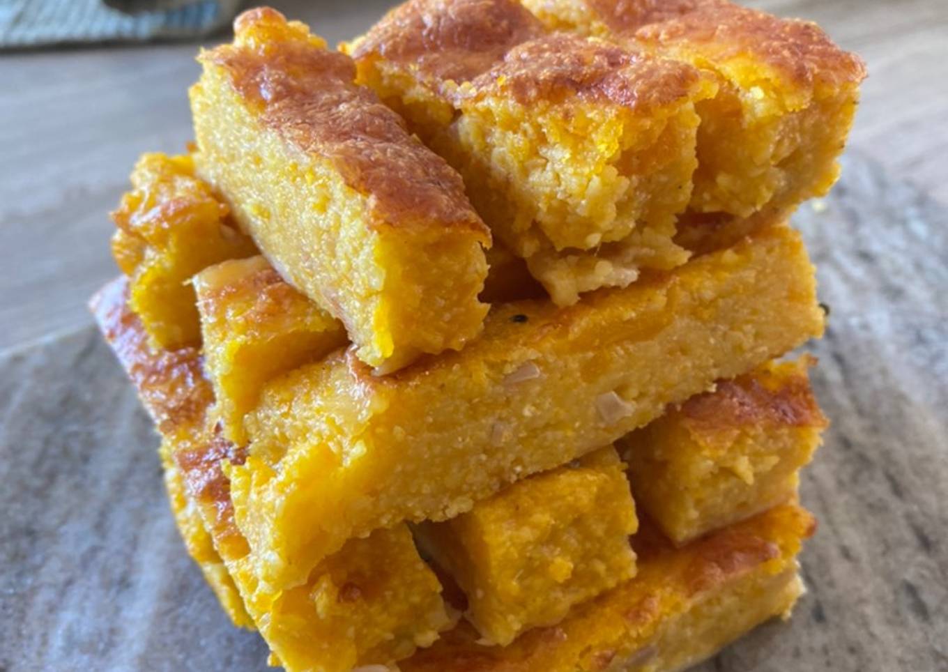 Cheesy polenta fingers | baby food and adult snack