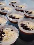 Puding coklat toping vla oreo cheese