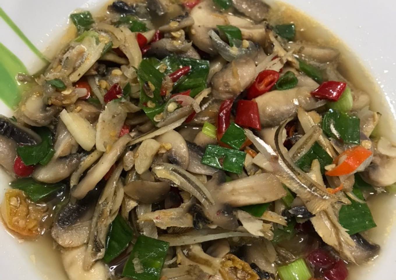 Tumis Jamur Ikan Teri