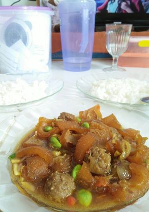 Foto resep Kikil Sapi Petai Manis Pedas + Bakso Sapi