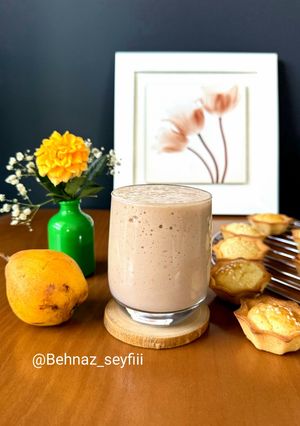 عکسی از دستور اسموتی گلابی و موز 🌼
