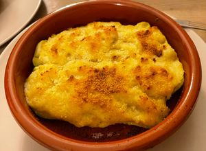 Una foto de Calabacines rellenos de rape y gambas