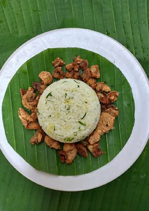 Foto resep Nasi Kulit Ayam Daun Jeruk