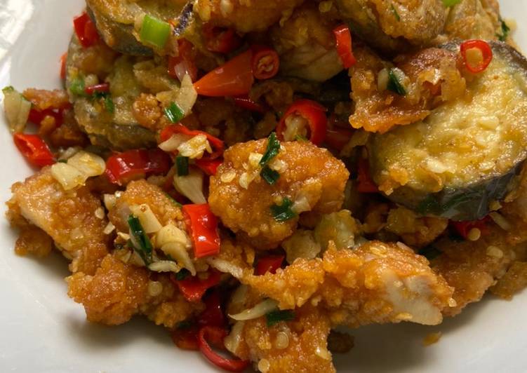 Ayam terong cabe tumis pedas