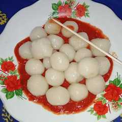 A picture of Cilok Saos Pedas.