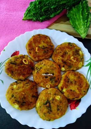 A picture of Bitter Gourd Tikki.