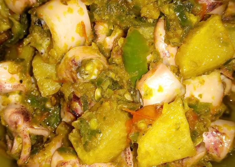 Langkah Mudah untuk meracik Cumi asin cabe ijo enak Lezat