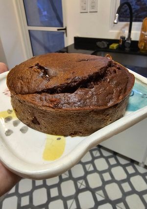 Una foto de Tortita fit de cacao y calabaza 🎃