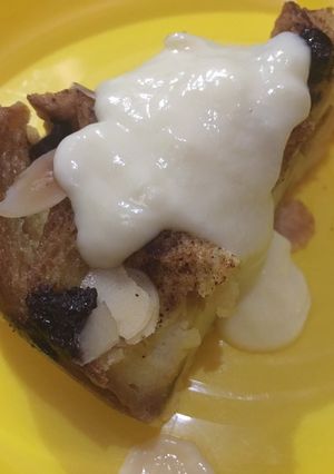 Foto resep Bread Pudding aka Pudding Roti panggang dengan siraman saus vanilla