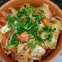 A picture of Cabbage sabzi.