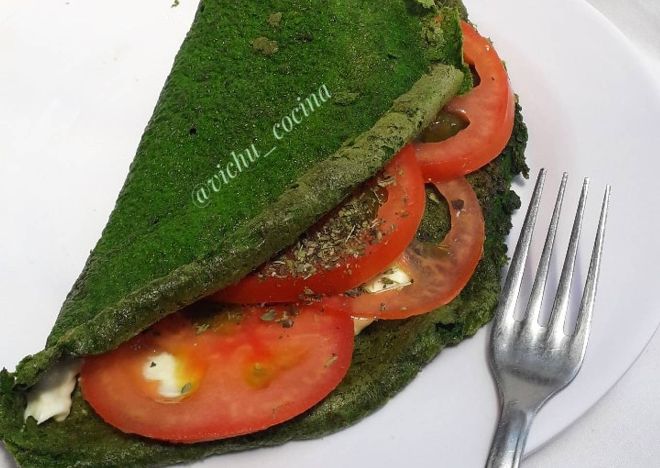 Crepe espinaca gluten free