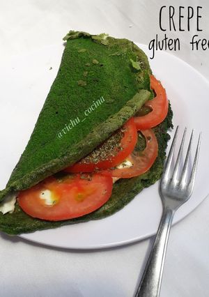 Una foto de Crepe espinaca gluten free