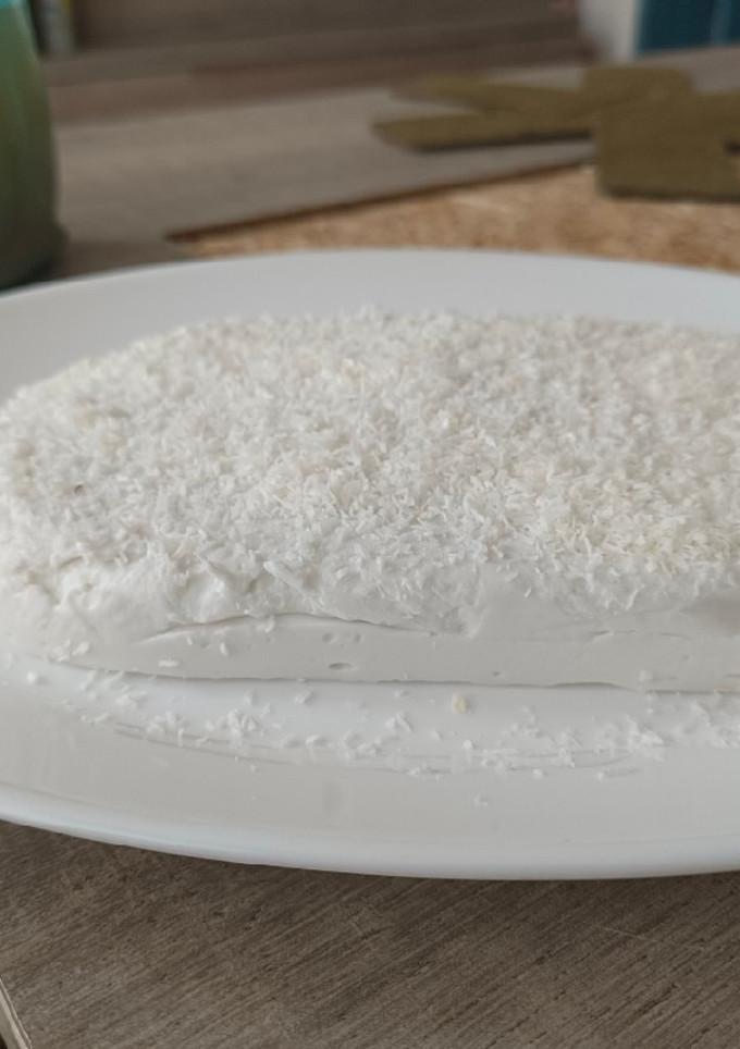 Una foto de Postre coco fit