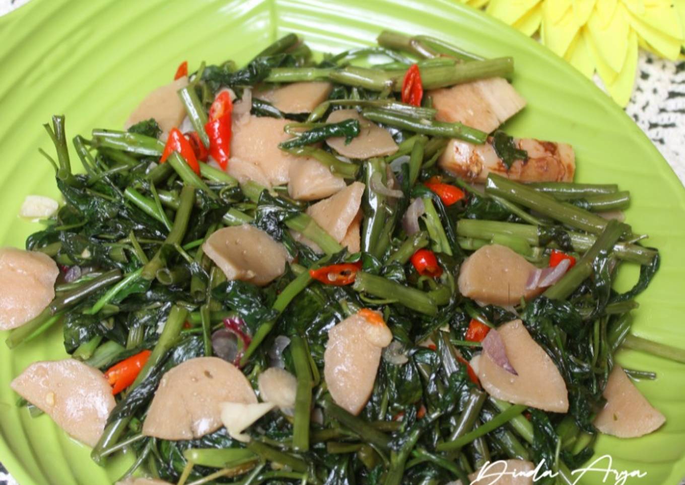 Tumis Kangkung Bakso