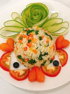 Hình của món Cơm chiên dương châu chay.