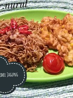 Foto resep Mie Goreng + Perkedel Jagung