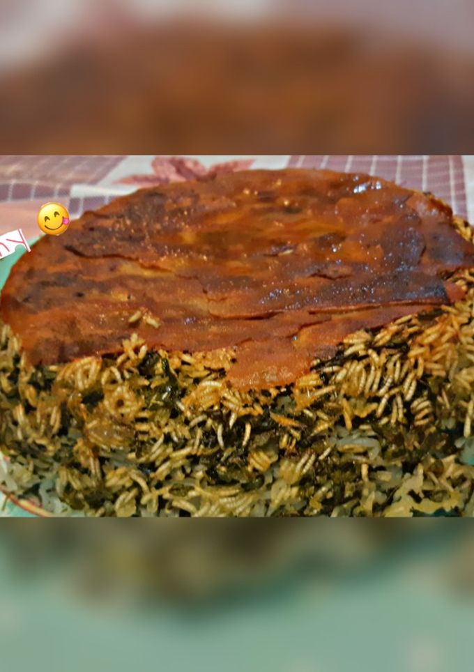 عکسی از دستور کته سبزی پلو