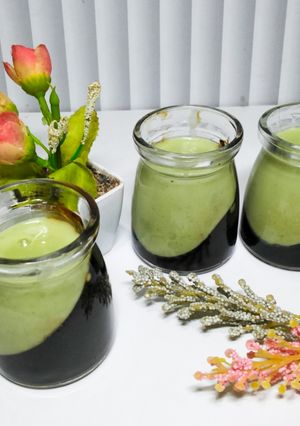 Foto resep Puding kopi vla matcha