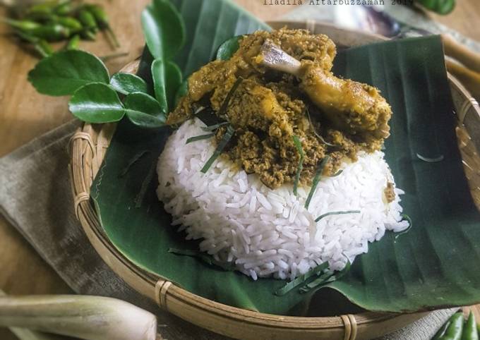 Rendang pindang ciliapi ayam kampung