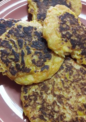 Una foto de Pancakes de zanahoria y choclo