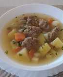 Karalábéleves májgombóccal #gluténmentes