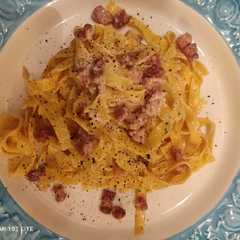 Foto di Tagliatelle al matterello pancetta panna fresca