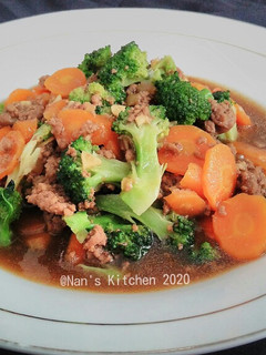 Foto resep Cah Daging Sapi Brokoli Dan Wortel