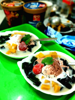 Foto resep 173. Es puding mangga,Cincau + ice cream