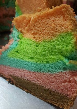 Foto resep Rainbow Chiffon Cake