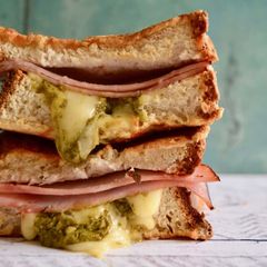 A picture of Ham, Cheese & Pesto Toasties.
