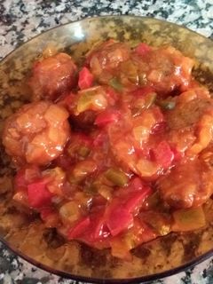 Una foto de Albóndigas (bolitas) con pisto casero