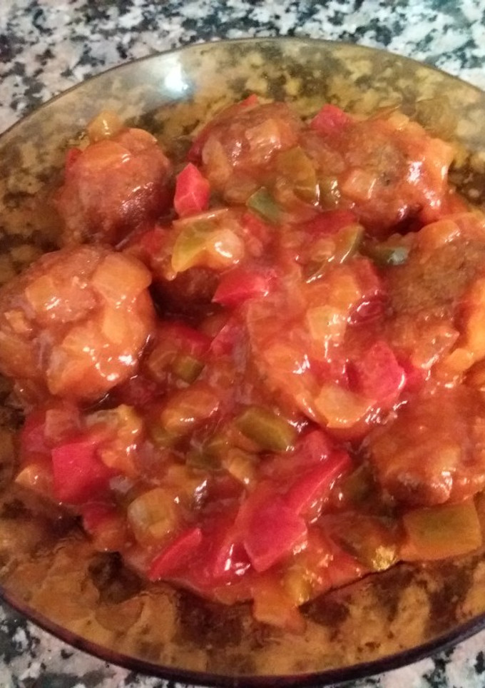 Una foto de Albóndigas (bolitas) con pisto casero