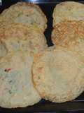 Masa de crepes con cebollines y pimientos