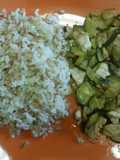 Riso ai tre cereali con zucchine e petto di pollo