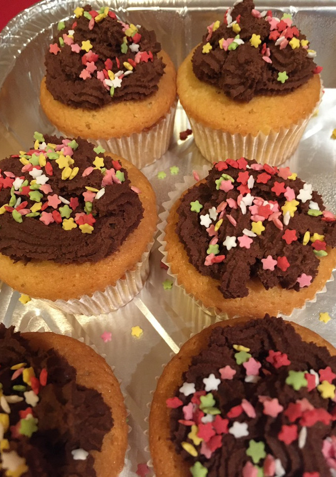 Una foto de Cupcakes de chocolate y coco