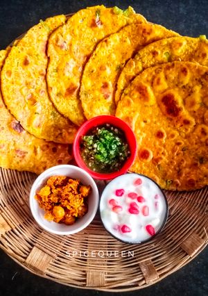 A picture of Besan Masala Roti.
