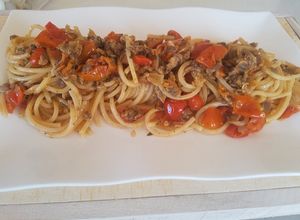 Foto di Spaghetti di vongole sgusciate in vasetto