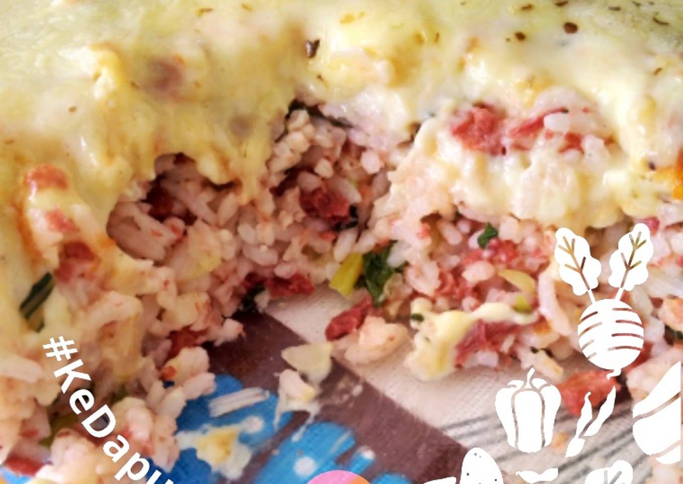 Baked cornet rice
