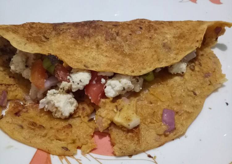 Recipe of Quick Oats stuffed pancake