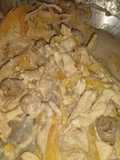 Alambre cremoso de pollo