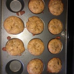 A picture of WW banana muffins.