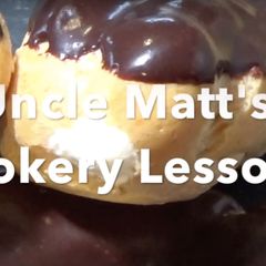 A picture of Chocolate eclairs.