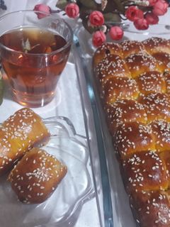 عکسی از دستور نان شیرمال کشمشی