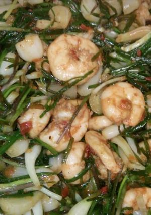 Foto resep Tumis bawang rambut udang