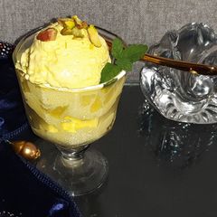 A picture of No churn mango ice cream.