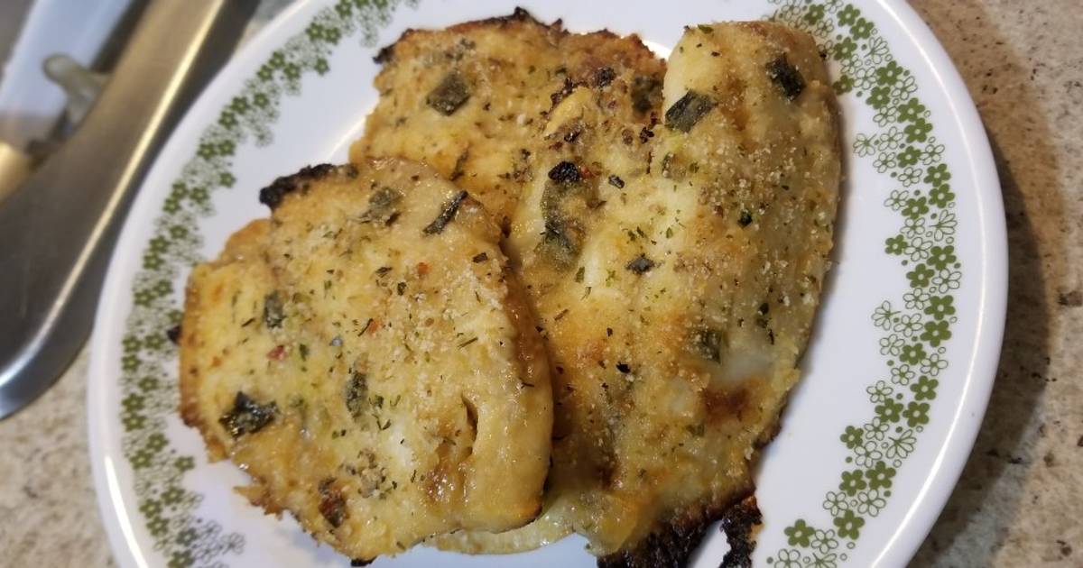 Honey Mustard Baked Crusted Tilapia Fillets Recipe by Chef Mommy Nessa